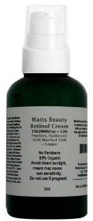 Watts Beauty Retinol Optimized w/ Peptides / Matrixyl 3000 Plus Copper & Hyaluronic Acid Face Cream  Facial Night Treatments  Beauty