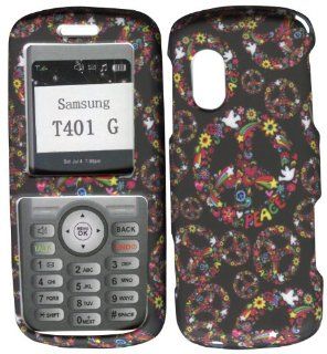 Black Peace Samsung T401G TracFone, Straight Talk Prepaid Net 10 Case Cover Hard Phone Cover Snap on Case Faceplates Cell Phones & Accessories