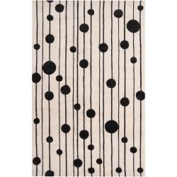 Candice Olson Hand tufted Ivory Chartres Geometric Wool Rug (8 X 11)