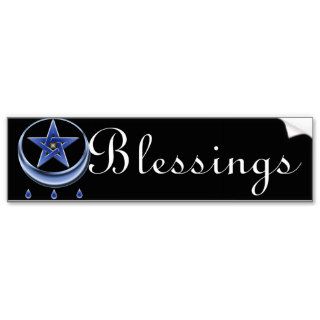 Blessing Symbol & Pentagram Bumper Sticker