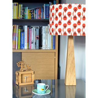 handmade cardinals wooden table lamp by hunkydory home