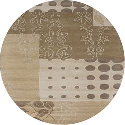 Hand tufted Hesiod Beige Rug (8 X 8 Round)