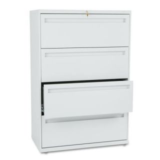 Hon 700 Series 36 inch Wide 4 drawer Light Gray Lateral File Cabinet