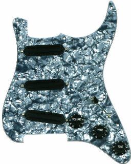 Mighty Mite MM402BP  Retrofit Strat SSS Pickguard Assembly with Mighty Mite Pickups Musical Instruments