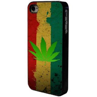 Black Frame Jamaica Big Weed Rusta Design iphone 4 4S Case/Back cover Metal and Hard case Cell Phones & Accessories