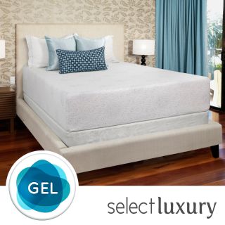 Select Luxury Select Luxury Swirl Gel Memory Foam 14 inch Queen size Medium Firm Mattress Green ?? Size Queen