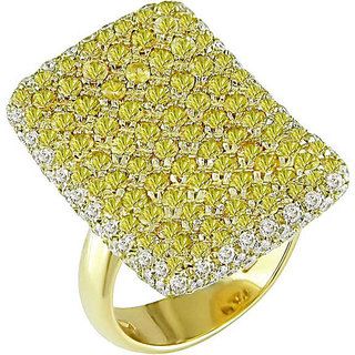 Miadora 18k Gold 1 4/5ct TDW Diamond Yellow Sapphire Ring (I J, I2 I3) Miadora Gemstone Rings