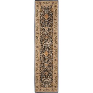 Handmade Persian Legend Blue/ Gold Wool Rug (26 X 12)