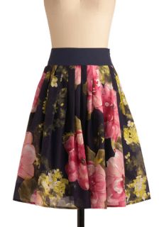 Watercolor Canvas Skirt  Mod Retro Vintage Skirts