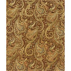 Evan Brown/ Gold Transitional Area Rug (76 X 96)