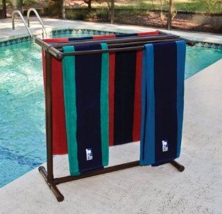 Outdoor Lamp company 405BRZ Portable Outdoor 5 Bar Towel Rack   Bronze   Towel Stands
