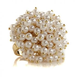 PL by Padma Lakshmi "Perla" Goldtone Cluster Ring