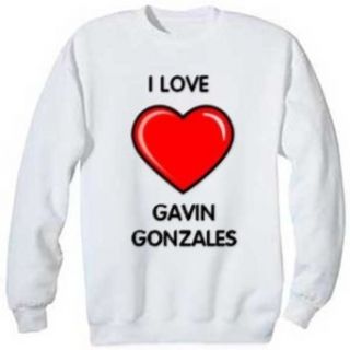 I Love Gavin Gonzales Sweatshirt, S Clothing