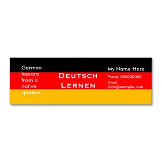 Teaching German Language    Advertising Cards Business Cards