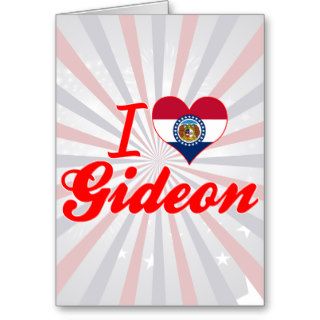 I Love Gideon, Missouri Greeting Card