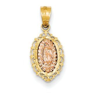 14k Gold Our Lady of Guadalupe Pendant Jewelry