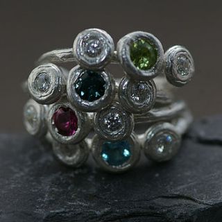 choice of four gemstone rings by anthony blakeney