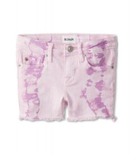 Hudson Kids Super Soft Tie Dye 2 1/2 Shorts With Raw Edge Girls Shorts (Pink)