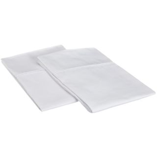 Home City Inc Microfiber Wrinkle resistant Solid Plain Weave Pillowcases (set Of 2) White Size Standard