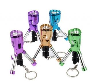 Stanley Set of 5 Mini Tripod Keychain Flashlights —