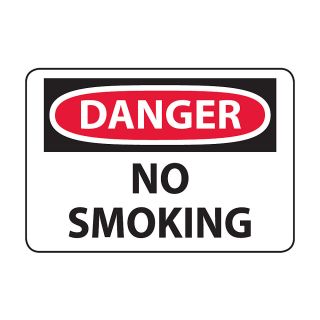Osha Compliance Danger Sign   Danger (No Smoking)   High Impact Plastic