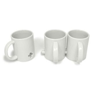 set of three earthenware joining mugs by out there interiors