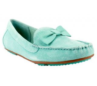 Isaac Mizrahi Live Suede Moccasins with Bow Detail —