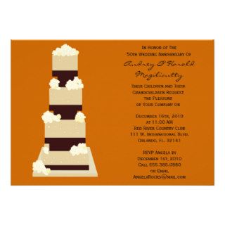 Wedding Cake Anniversary Party Invitation