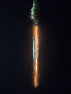 vintage long tube lightbulb by tony miles designs