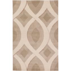 Candice Olson Hand knotted Aylesbury Ivory Moroccan Pattern Wool Rug (5 X 8)