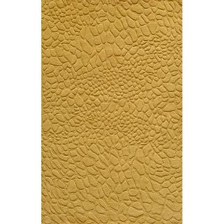 Hand loomed Loft Stones Gold Wool Rug (2 X 3)