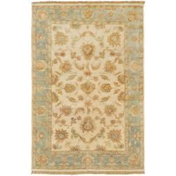 Hand knotted Green Hobnil Wool Rug (2 X 3)
