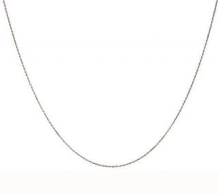 Veronese 18K White Gold Clad 24 Adjustable Rope Chain —