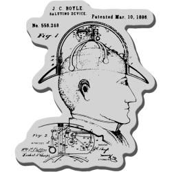 Stampendous Cling Rubber Stamp patent Man