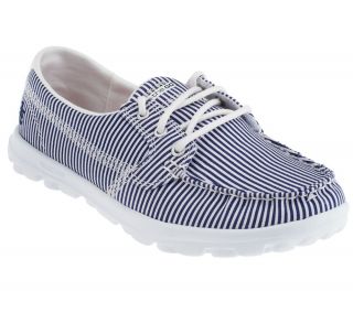 Skechers On The Go Sail Glimmer Lace up Lightweight Boat Shoes —