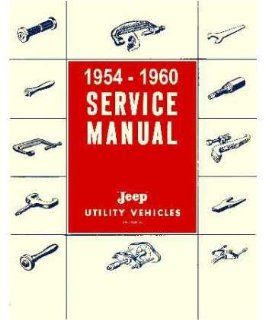 1954 1956 1957 1958 1959 1960 Jeep Shop Service Repair Manual Engine Drivetrain Automotive