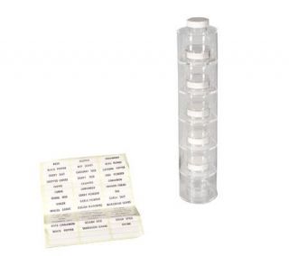 Spice Tower Set of 6 Self Stacking 5oz. Spice Jars —