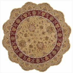 Nourison Hand tufted Heritage Hall Gold Wool Area Rug (8 Free Form)