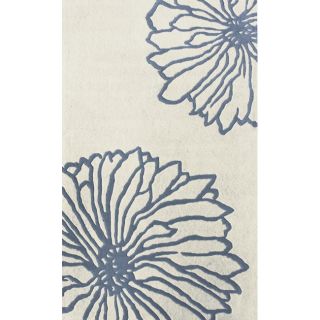 Nuloom Handmade Luna Floral print New Zealand Wool Rug (76 X 96)