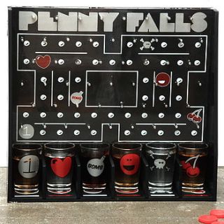 'penny falls' drinking game by the heart store