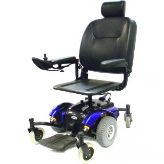 Intrepid Blue Mid wheel Quadra Spring Power Wheelchair
