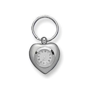 Nickel plated Heart Shaped Clock Key Ring Jewelry