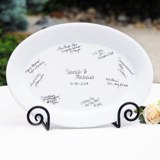 Guest Signature Platter And Easel Set