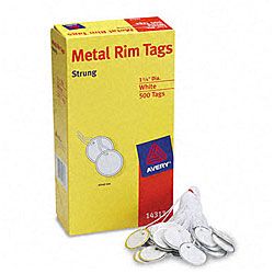 Avery Metal Rim White 1.25 Marking Tags   500/box