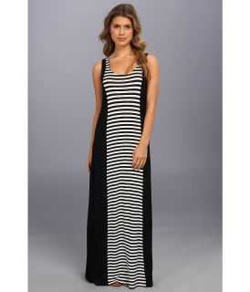 Vince Camuto Small Tropic Stripe Maxi Dress Womens Dress (Black)