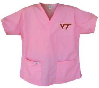 Virginia Tech Pink Scrubs Tops SHIRT Hokies Ladies Clothing