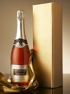 personalised sparkling rose by intervino