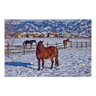 Christmas in Bozeman Montana Posters