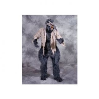 Complete Killer Werewolf (Gray) Adult Halloween Costume Set Clothing