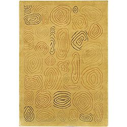 Contemporary Hand knotted Mandara Multicolor Wool Rug (5 X 76)